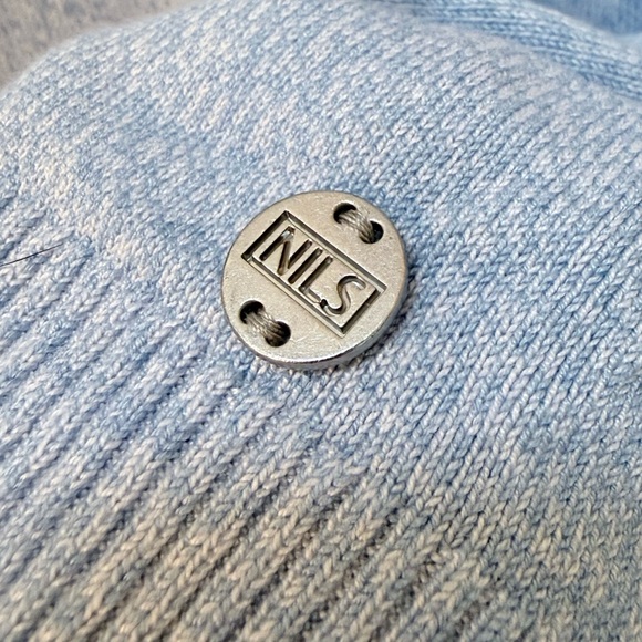 NILS Blue Quarter-Zip Ski Sweater with Snowflakes | NWT | Size L | Apres Ski - Picture 6 of 8